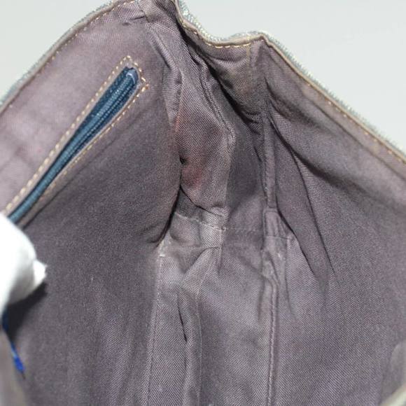 BURBERRY Blue Label Shoulder Bag Canvas White Navy Auth bs7490 - Picture 15 of 16